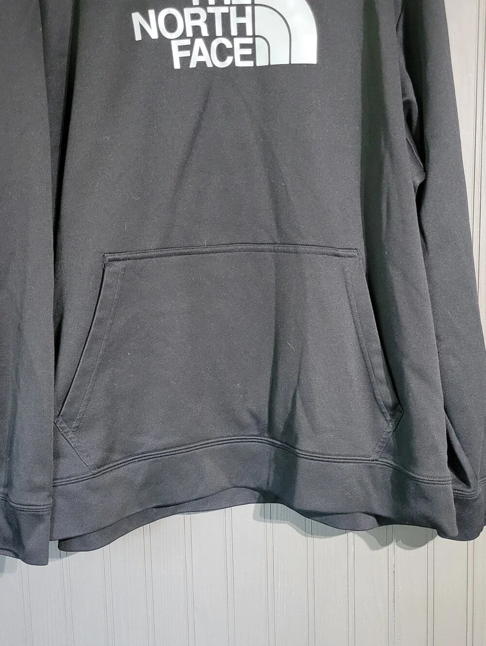 The North Face Long Sleeve Hooded Sweatshirt Half Dome Pullover Black Men's 2XL